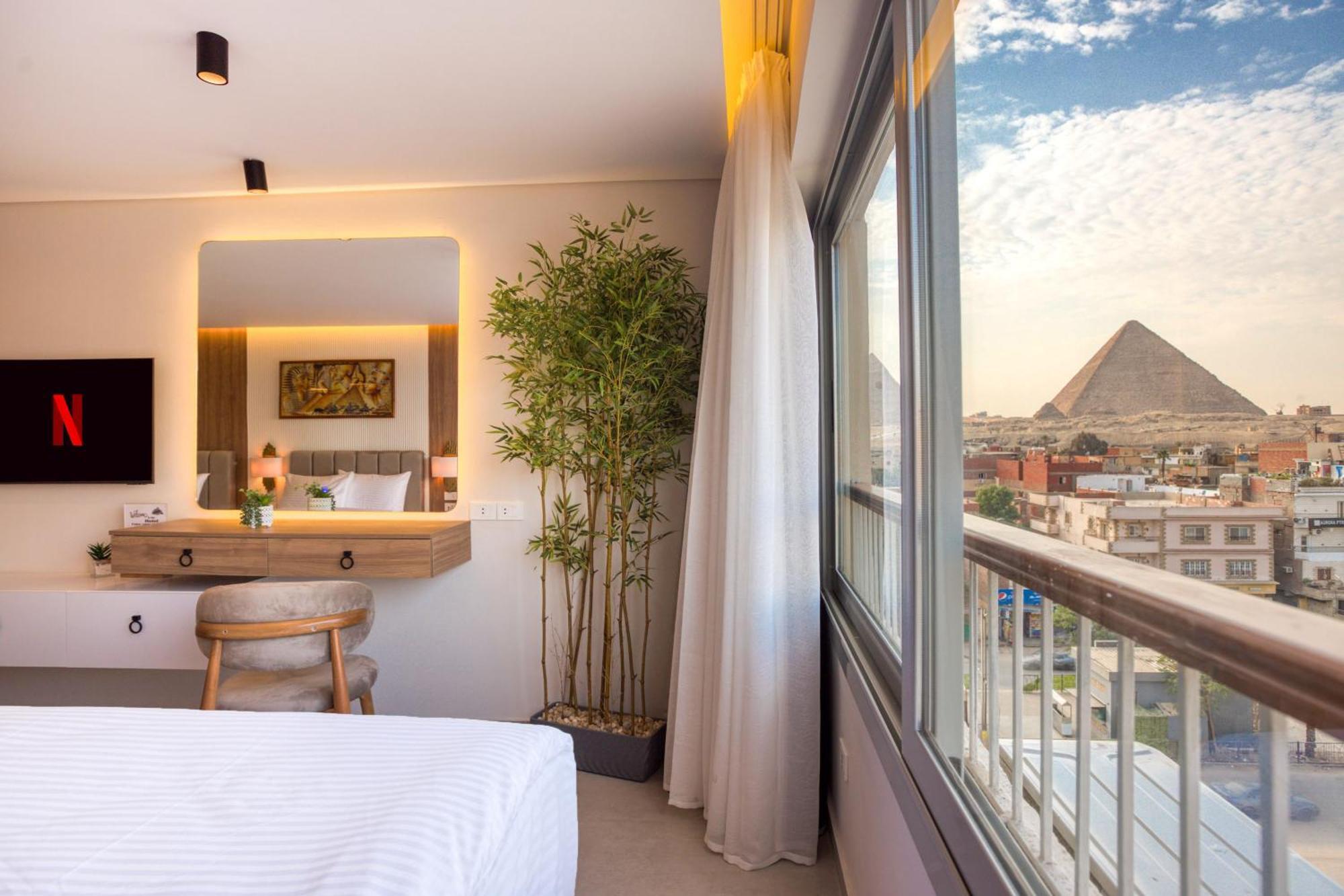 Galaxy Pyramids View Inn Kafret el-Gabal Exterior foto