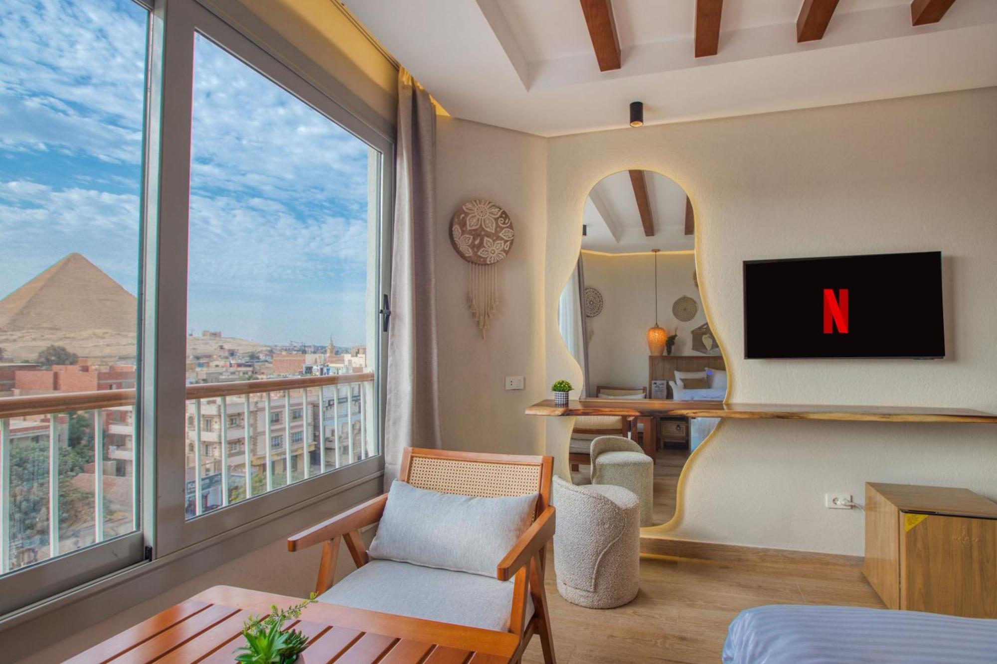 Galaxy Pyramids View Inn Kafret el-Gabal Exterior foto